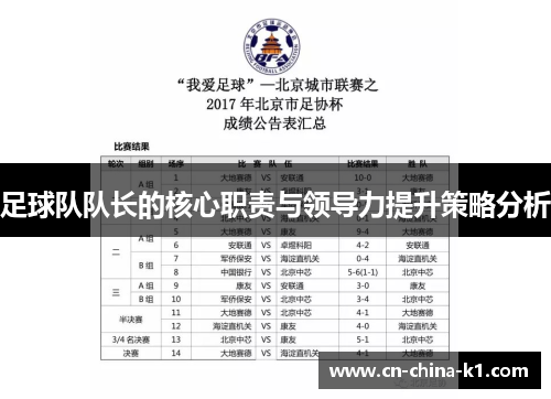 足球队队长的核心职责与领导力提升策略分析